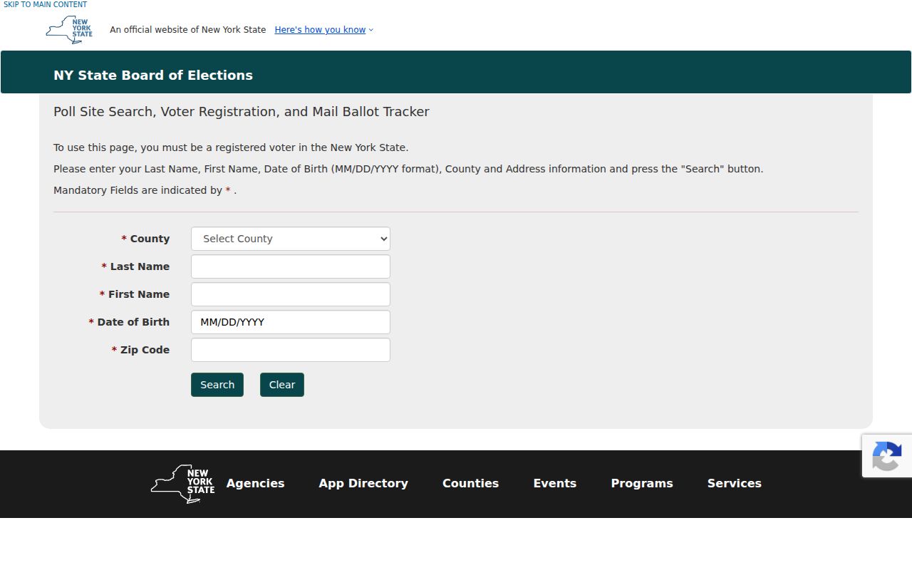 Ossining residents directory view of the New York voter lookup